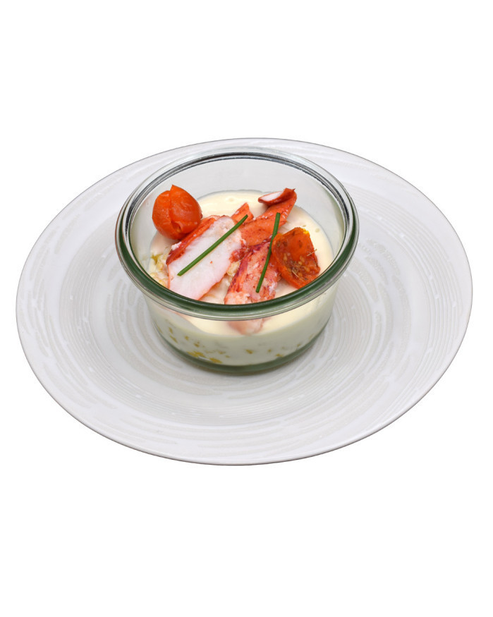 Chair de homard, fricassée de crosnes et sa bisque