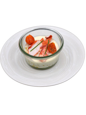 Chair de homard, fricassée de crosnes et sa bisque